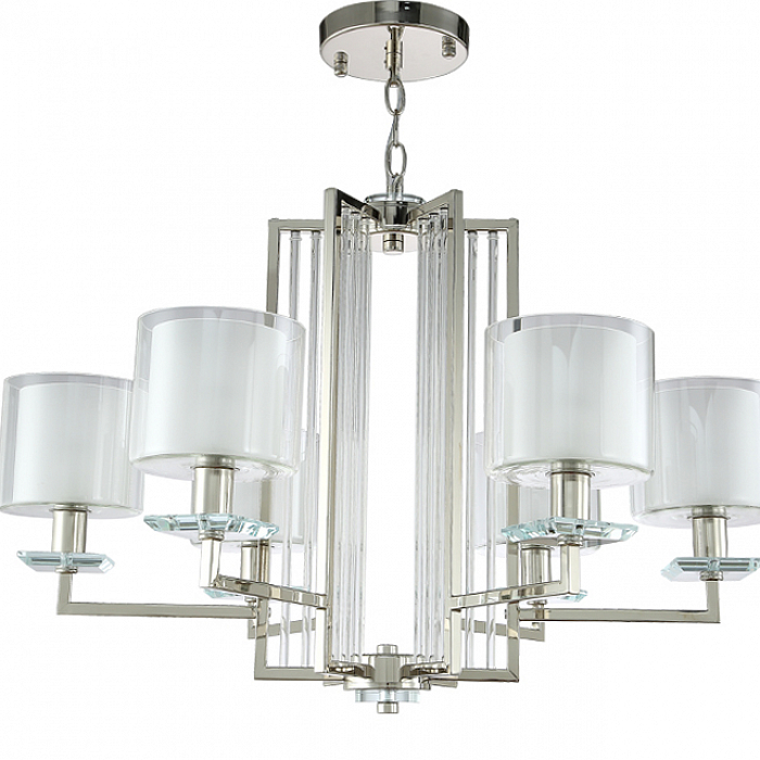 Люстра Crystal Lux NICOLAS SP-PL6 NICKEL/WHITE
