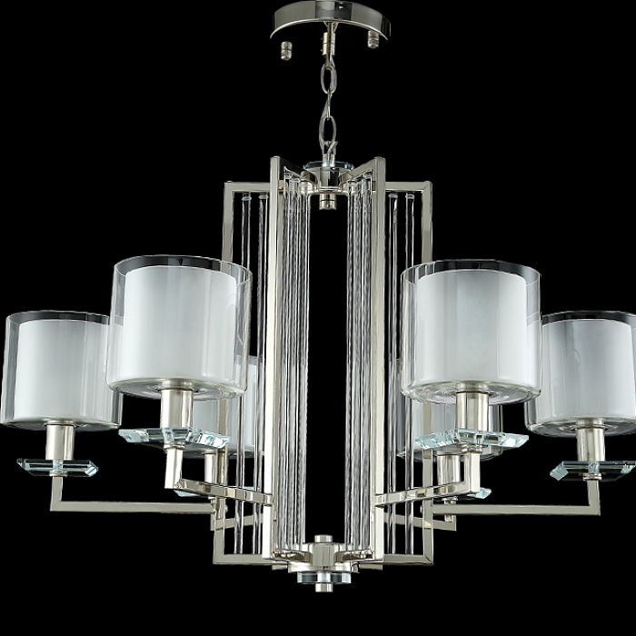 Люстра Crystal Lux NICOLAS SP-PL6 NICKEL/WHITE